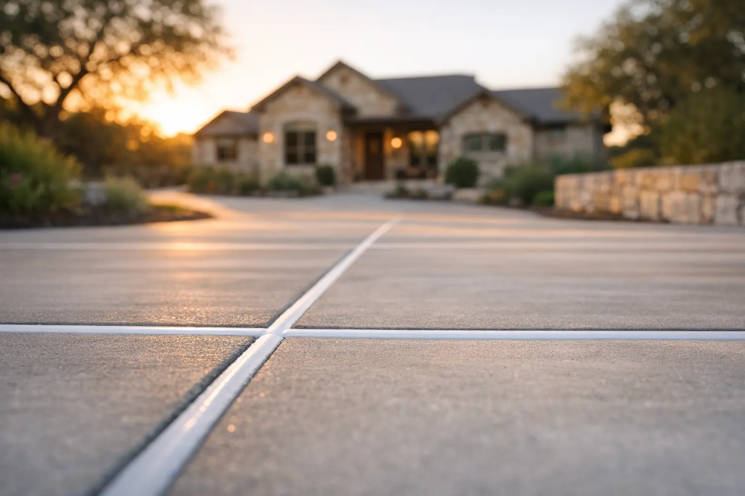 Finished lifted driveway ready for use